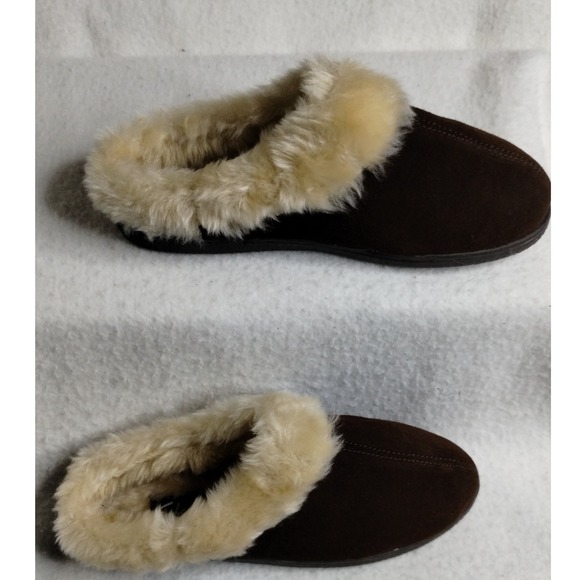 Clarks Melissa Women's Brown Faux Fur Indoor Outdoor Slippers Size 8 - Picture 5 of 13